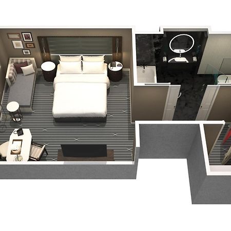悉尼海德公园喜来登大酒店 外观 照片 A typical room layout of a hotel room